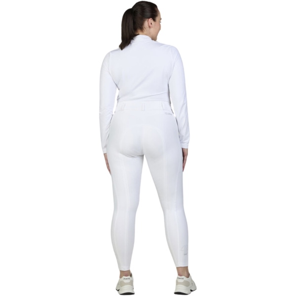 Pikeur Femmes Amia Écran Imprimé Genouillère Patch Breeches 246875 486 010 - White